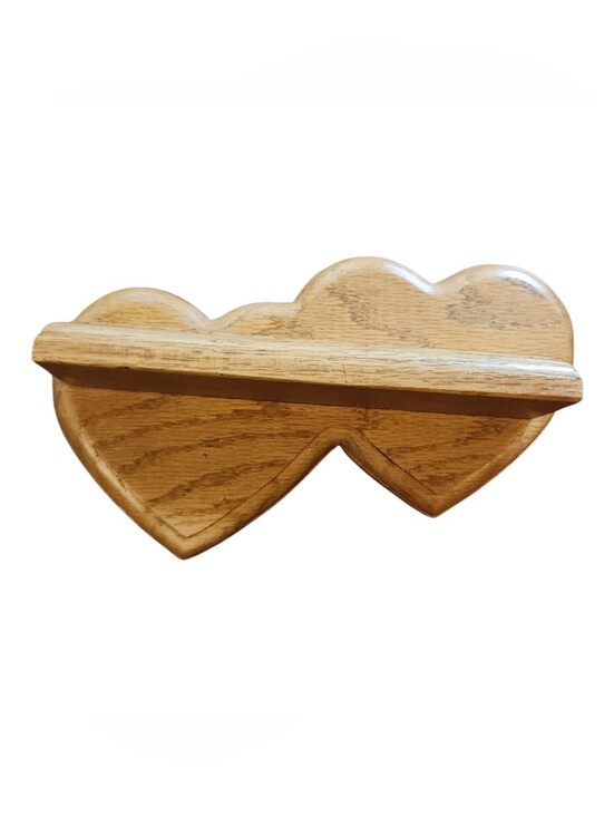 American Vintage Other - Vintage Wood Wall Shelf two hearts hanging cottagecore country rustic home decor